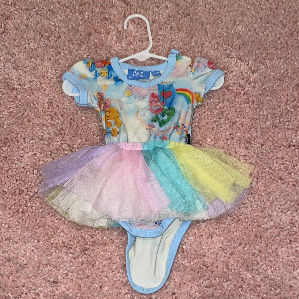 WORN ONCE ROCK YOUR BABY CARE BEARS DRESS 0-3 MONTHS